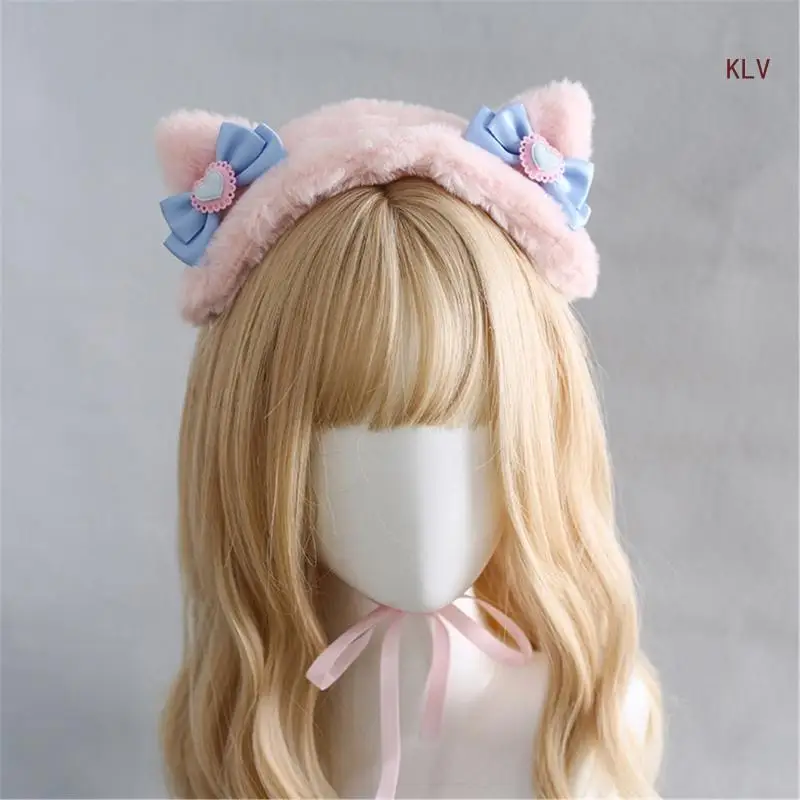 

Plush Cat Ear Headband Cosplay Costume Hairhoop Party Props Headpiece ComicCon Headdress Girl Animation Accessories