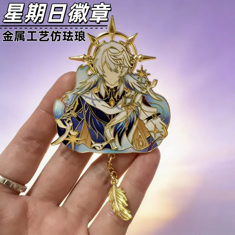 Broche Metálico de Dibujos Animados de Honkai: Star Rail Sunday Game, Adorno para Ropa, Colección de Cosplay de Anime, Regalo de Navidad