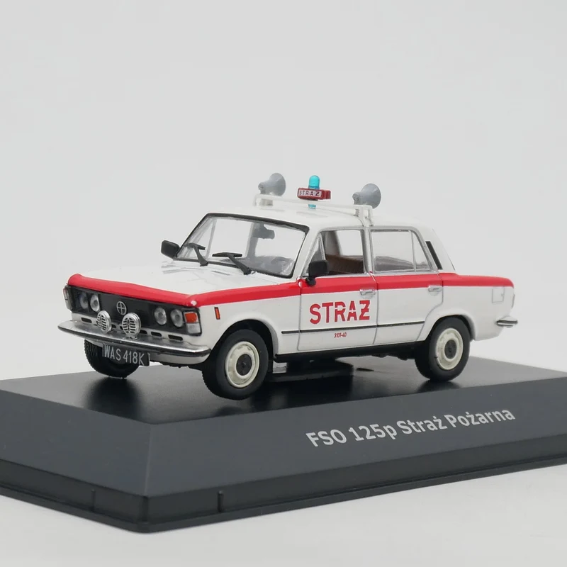 Ixo 1:43 FSO 125P Fire Department Diecas Car Model Metal Toy Vehicle Alloy Collection Gifts