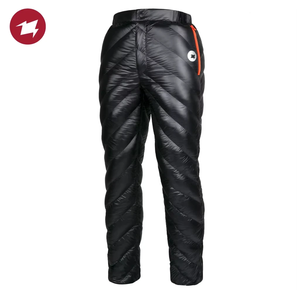 AEGISMAX Upgraded 800FP White Goose Down Pants Outdoor Camping Hking Winter Warm Ultralight Down Pants Waterproof Nylon Trousers