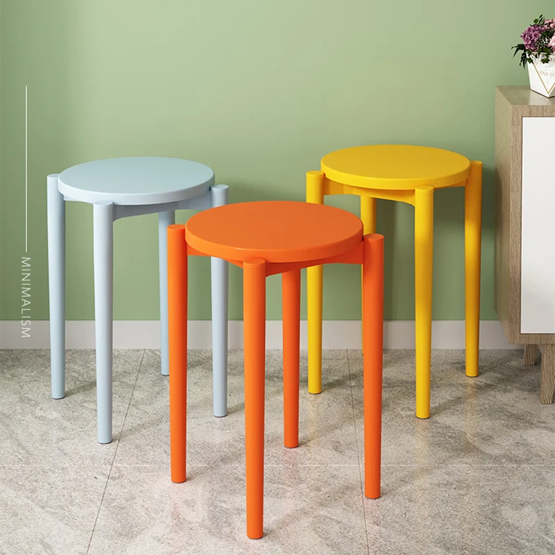 Plastic Stool Nordic Thickened Plastics Stools For Home Small Round Taburete Dining Table Stool Furniture Muebles Tabouret Стул