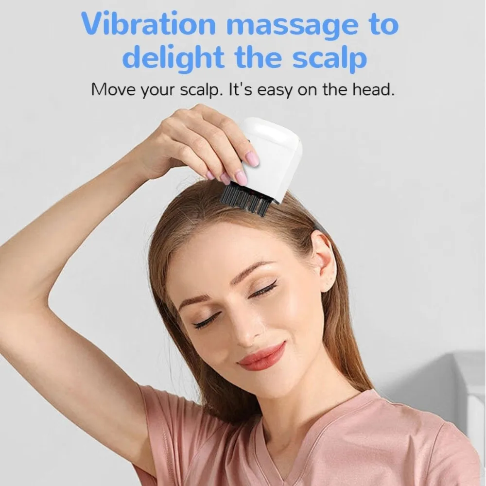 Multi-Function Electric Head Scalp Massager Anti-Frizz Anti Hair Loss Red Light Vibration Massage Comb Scalp Nourish Portable
