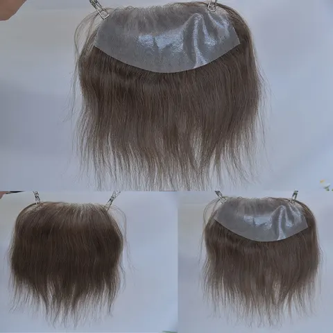 Мужской парик-накладка Eseewigs, коричневый, из полиуретана, 7x16 см