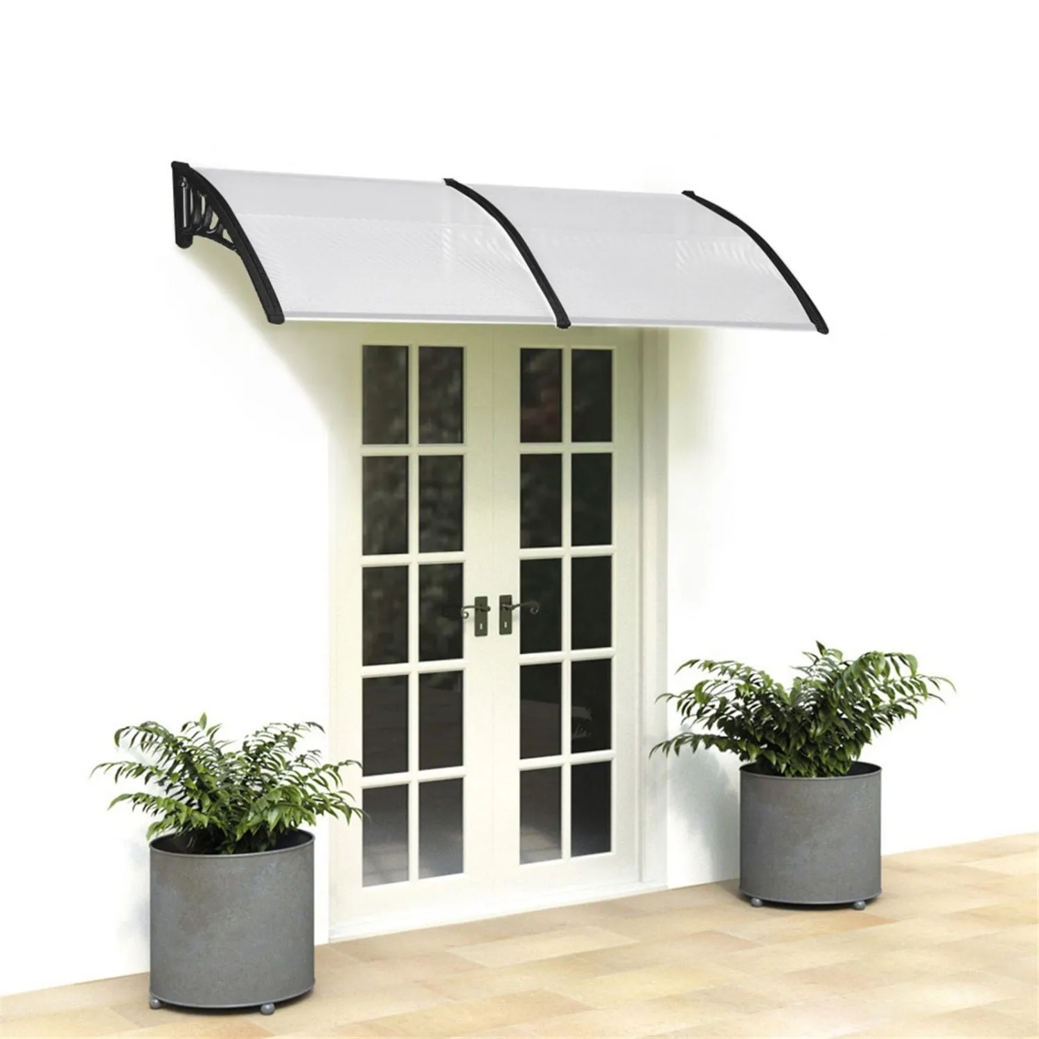 

80"x40" Outdoor Door Window Awning, Patio Canopy, Rain Cover, UV Protection, Eaves RT