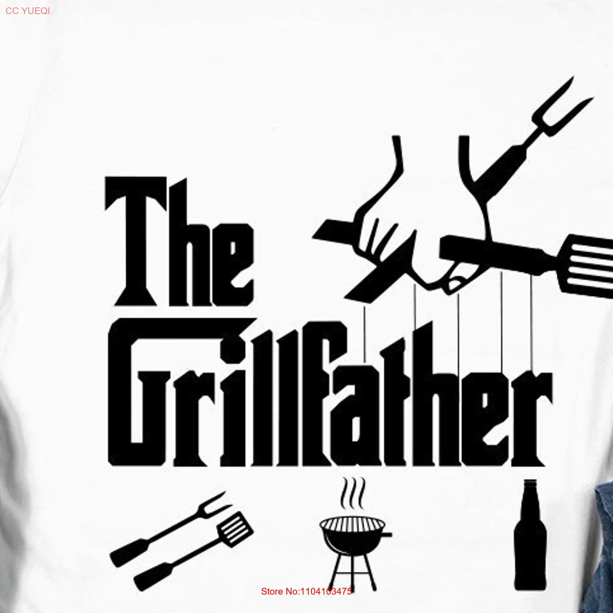 Grillfather T Shirt Fathers Day Father Christmas for long or short sleeves