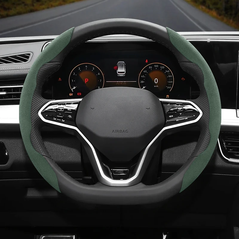 

Suede Snap-on Steering Wheel Cover Winter Warmth Accesorios Para Auto Cars BMW e46 e90 e91 Golf 4 5 7 Audi a3 8p a4 b8 Fiat 500