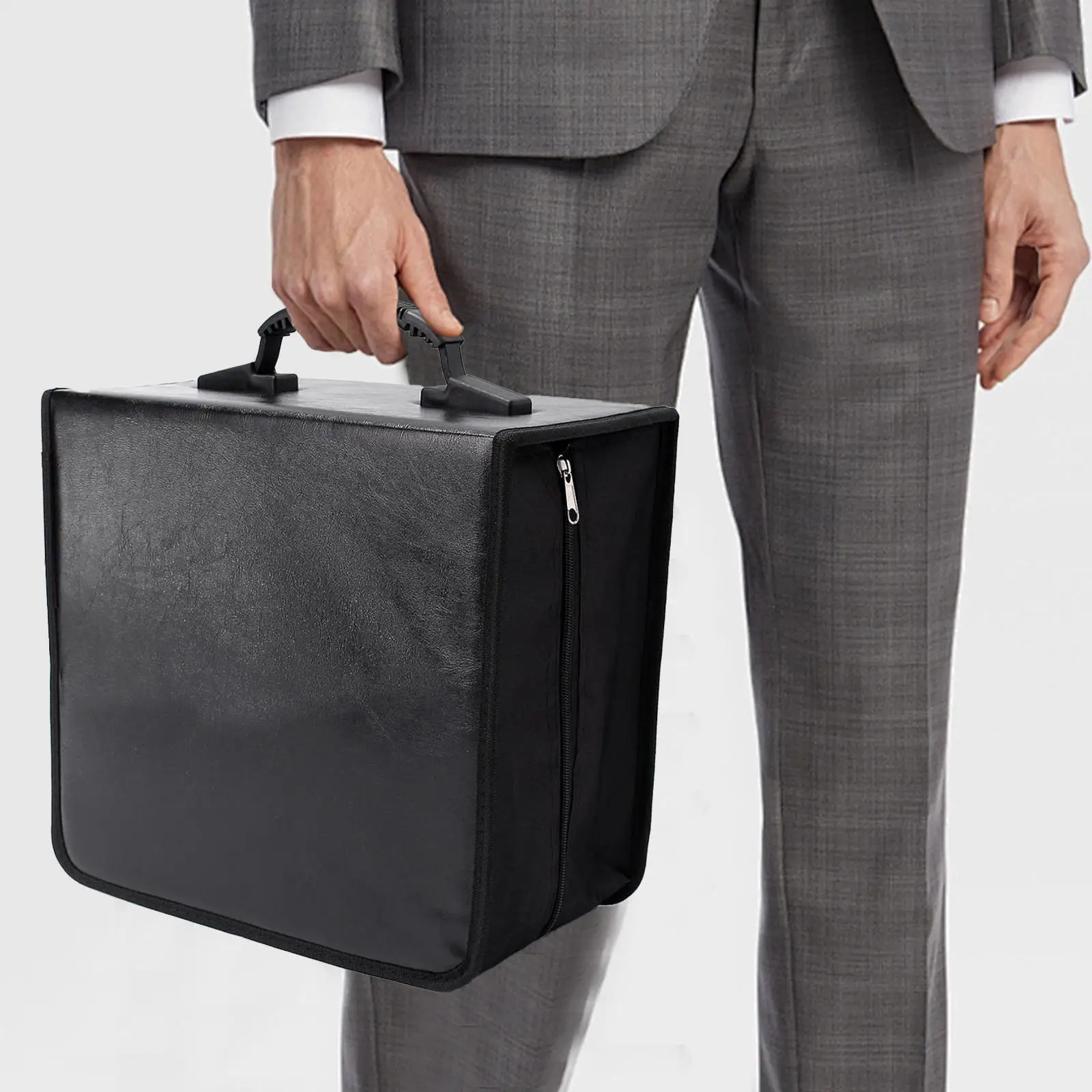 CD Case Zipper Closure Lightweight Vcd Discs Holder for Office Home Car