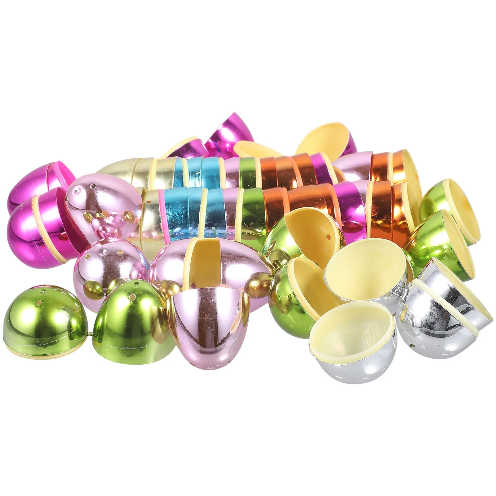 

30Pcs Easter Eggs Fillable Plastic Openable Gift Boxes Easter Party Favor Decorations Egg Shape Fillable Box Candy Box