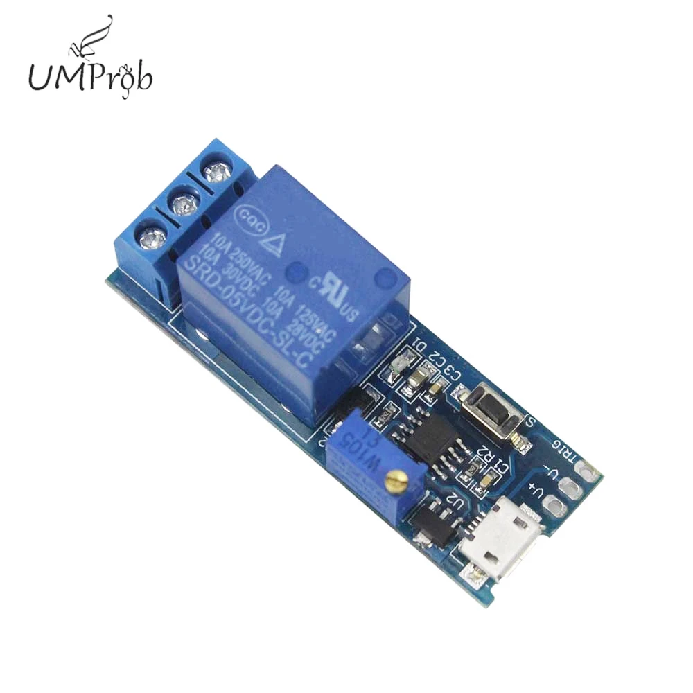 Micro USB Power Adjustable Delay Relay  5V-30V Trigger Delay Switch Timer Control Module