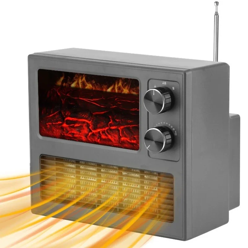 

Mini Indoor Fireplace Fan Heater Rechargeable Electric Room Fan Heater
