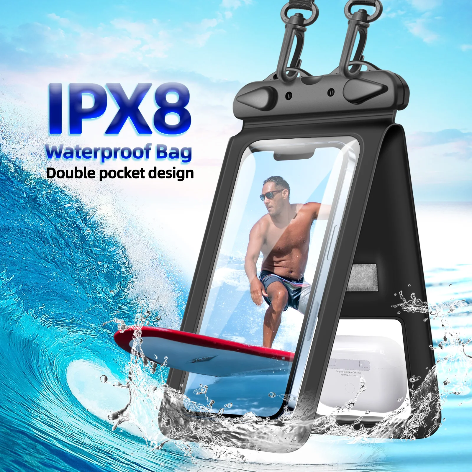 Waterproof Phone Case Water Proof Bag Swim Cover For iPhone 15 14 13 12 11 Pro Max Samsung S23 Huawei Smartphone Pouch Bag Cover