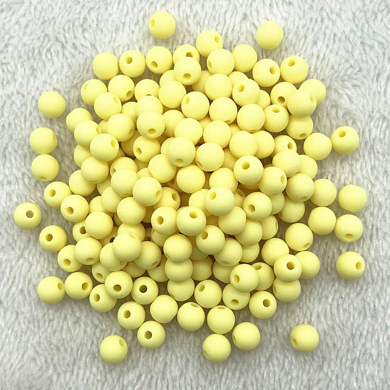 New 8mm 10mm Round Acrylic Matte Beads Loose Spacer Beads for Jewelry Making DIY Handmade Bracelets Accessory