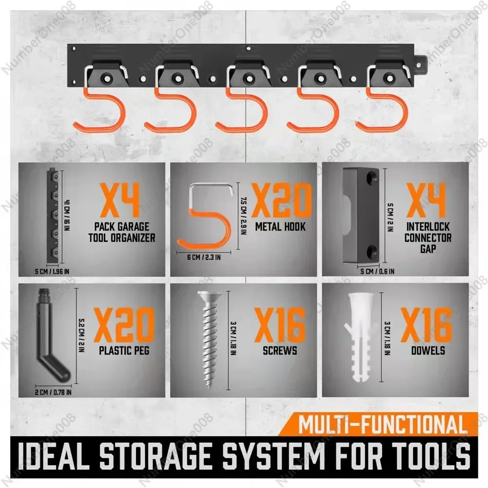 Lathe hook storage tool hook garden tool storage rack
