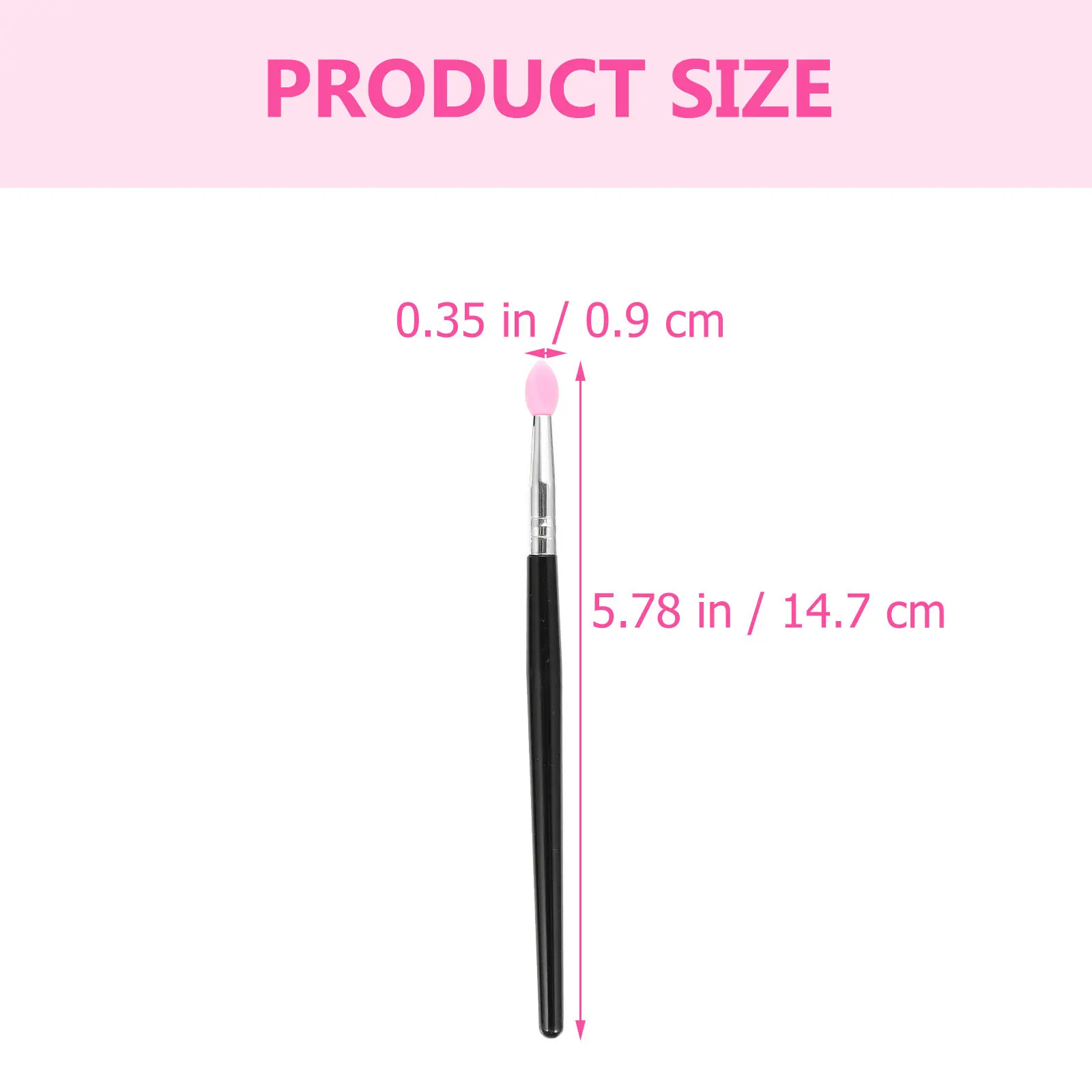 5Pcs Women Eyeshadow Brush Silicone Makeup Applicator for Lip Balm Lipstick Lip Mask Eyeshadow Sequin Precise Application Long