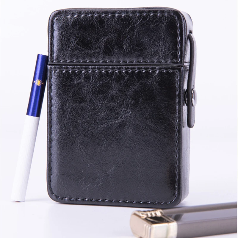 PU Leather Case Box for Cigarettes Lighter Case Anti-pressure Protective Cigarettes Lighter Box Case Smoking Accessorries