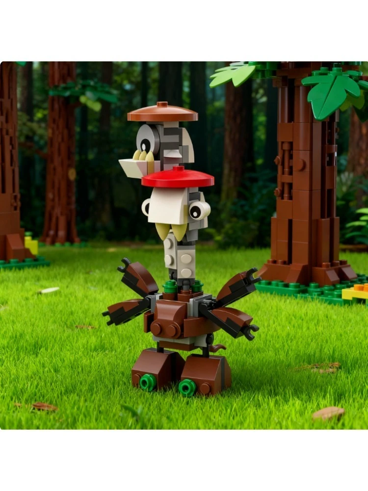 

Набор MOC, двусторонний грибной трюк и гес, мультяшная игрушка, строительный блок, модель, орнамент, подарок-сюрприз на Хэллоуин