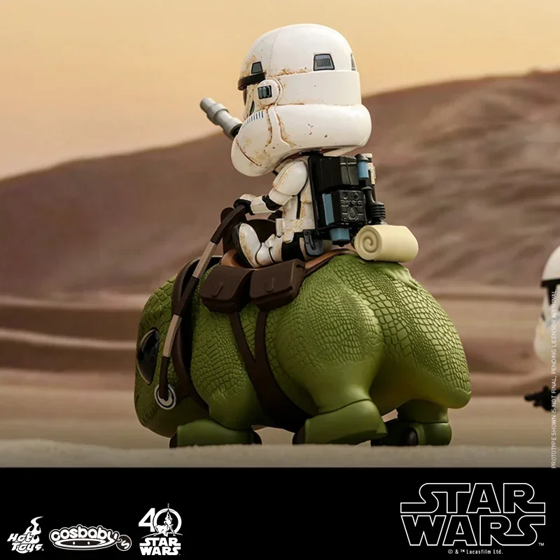 Genuine Hot Toys COSBABY Mini Collection Version Star Wars Desert Imperial Stormtrooper Dewback 10cm Action Figure Surprise Gift