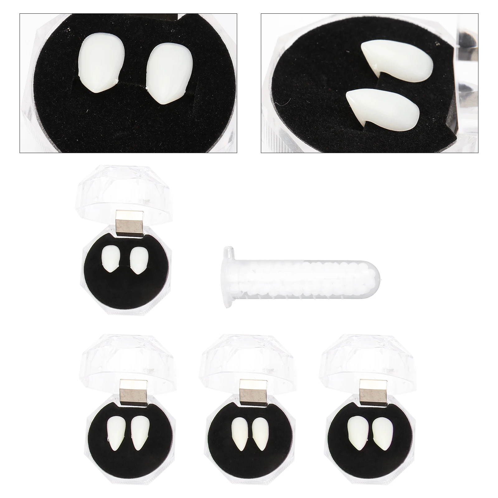 1 ensemble d'accessoires de Costume de fausses dents d'halloween, crocs réalistes, fête de Zombie, cadeau de farces pour Cosplay, adultes et enfants de plus de 10 ans