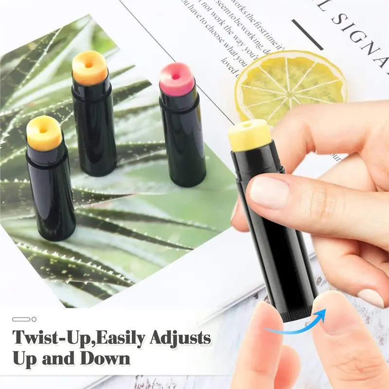 BAAG-50 Pcs 5.5G Twist-Up Lip Balm Tubes,Empty Plastic Lip Gloss Balm Containers Containers For DIY Homemade Lipsticks