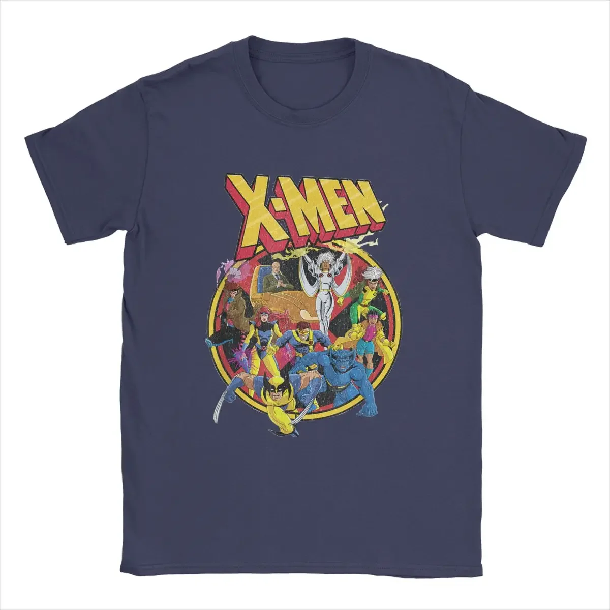 Marvel X-Men Animated Series Retro 90s Men TShirt Cotton Clothing Short Sleeve Round Neck Tee Shirt Printing T-Shirts