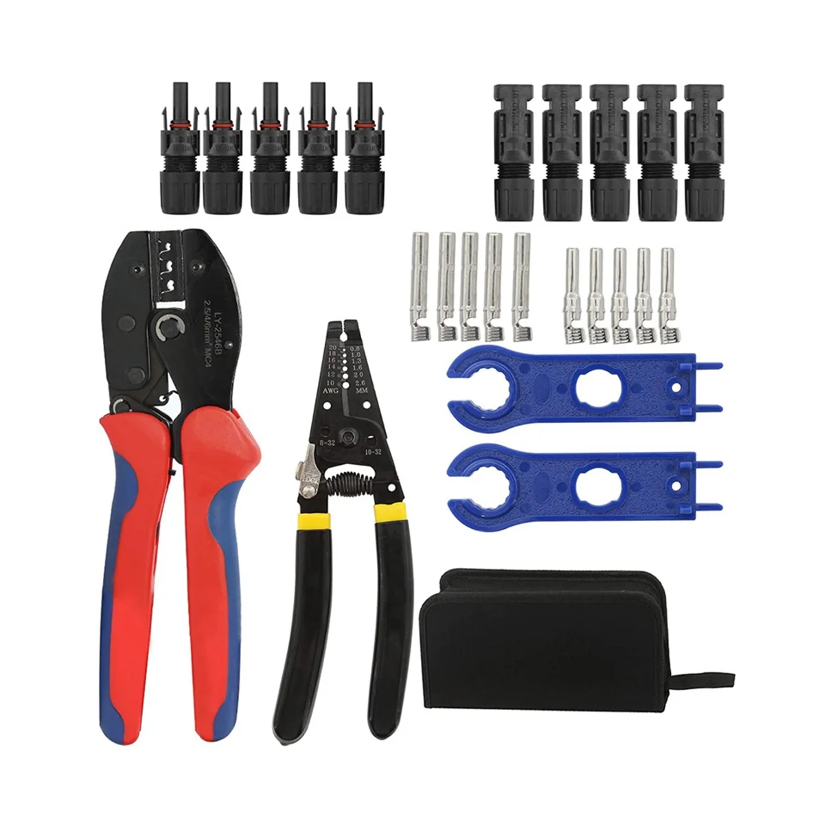 

Solar Connector Terminal Crimping Pliers -2546B Photovoltaic Crimping Pliers Tool Set