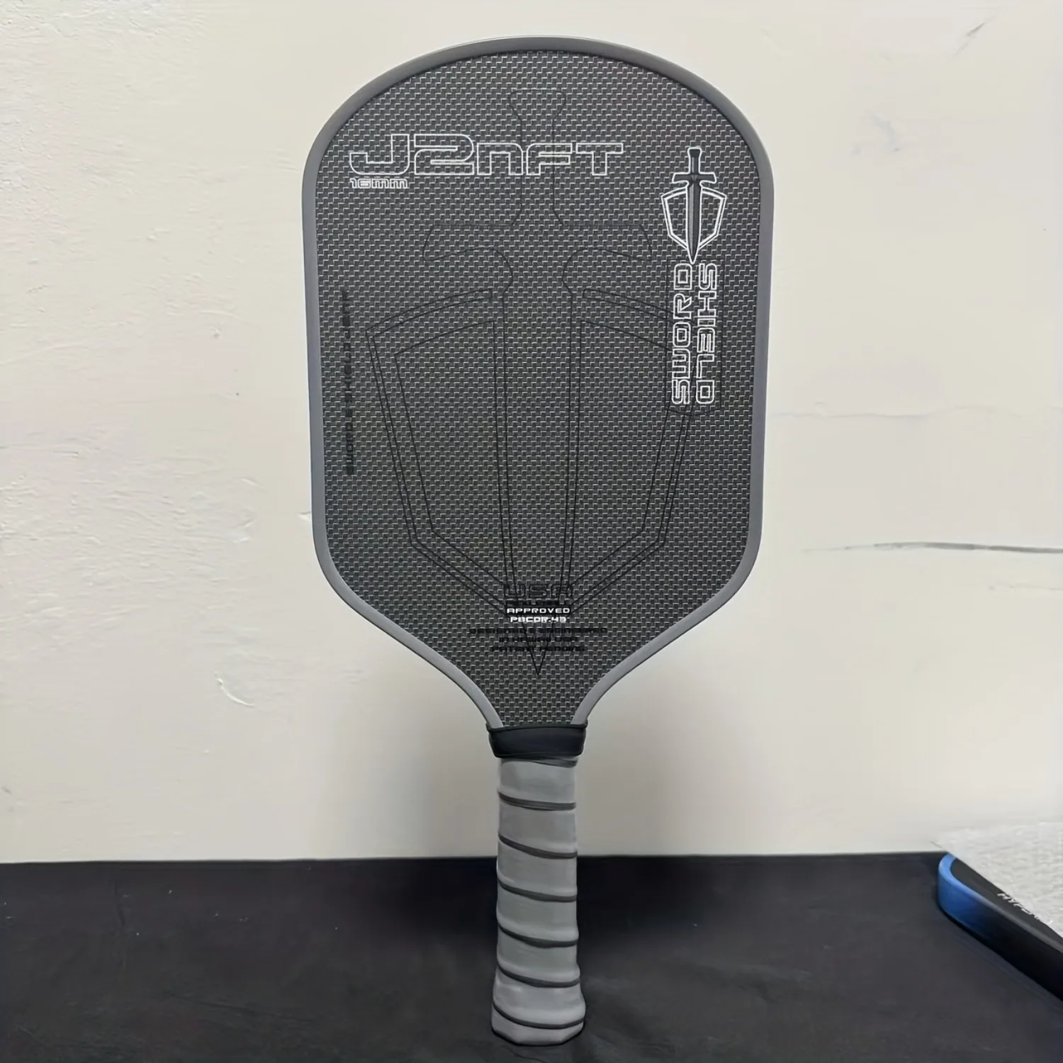 J2NT Sword & Shield Titanium Wire Woven Surface 16mm Honeycomb Core Pickleball Paddle High Spin Paddle Perfect Sports Gear