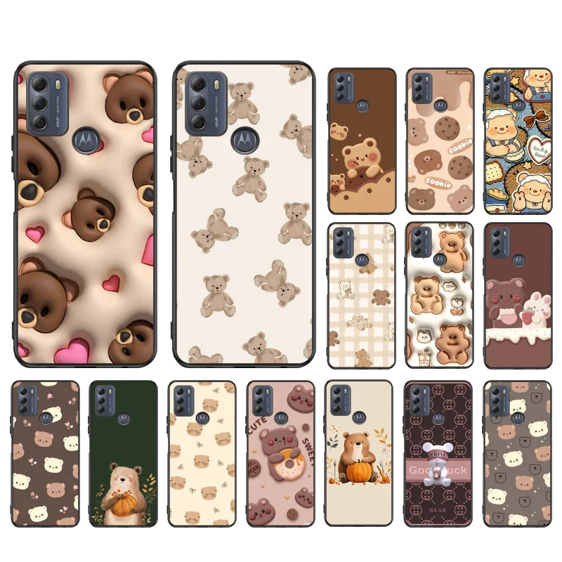 

Cute Cartoon Bear Phone Case For Motorola G84 G22 G32 G34 G52 G10 G20 G30 G60 G60S G13 G50 G54 G62 G53 G72 G85 G24 Power