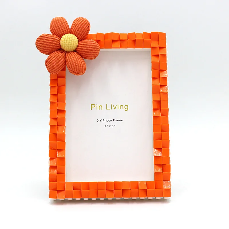 Diy Purple Green Solid Color Picture Frame Children's Building Blocks Picture Frame Pendulum Handmade Activities Creative Gifts