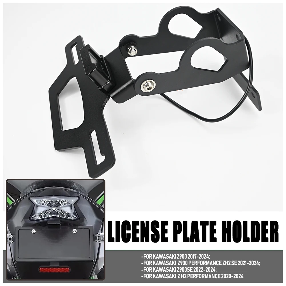 

Z900 Motorbike Foldable License Plate Holder Tail Tidy Fender Eliminator Bracket For KAWASAKI Z900 Z900SE Z H2/Z900 Performance