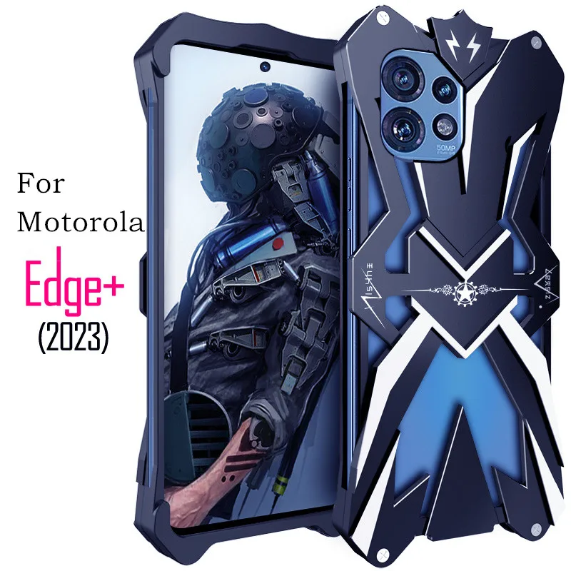 

Premium aluminum alloy hollow heat dissipation Phone Case For Motorola Edge+ Edge PIus (2023) Military Shockproof Back Cover