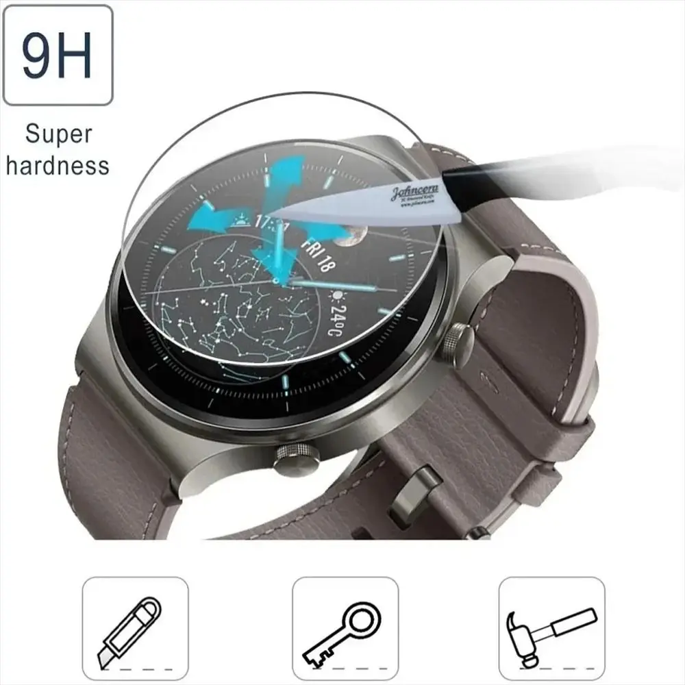 1Pc/2Pcs Smart Watch Accessory Screen Protector Anti-Scratch 9H HD Tempered Glass Film Clear for Huawei Watch GT4 41mm / 46mm