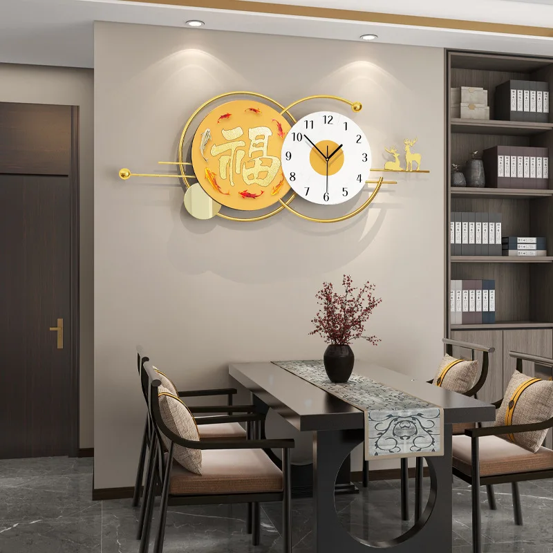 Modern Minimalist Creative Wall Clock Living Room Home Clock Silent Movement Mounting Decorations Wohnzimmer Home Decor