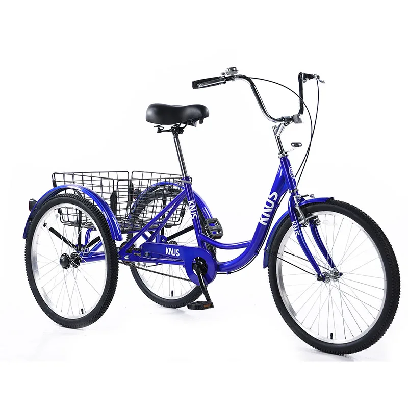 Factory Attractive Price New Type 24inch Steel Frame Trike Adult Single speed Tricycle