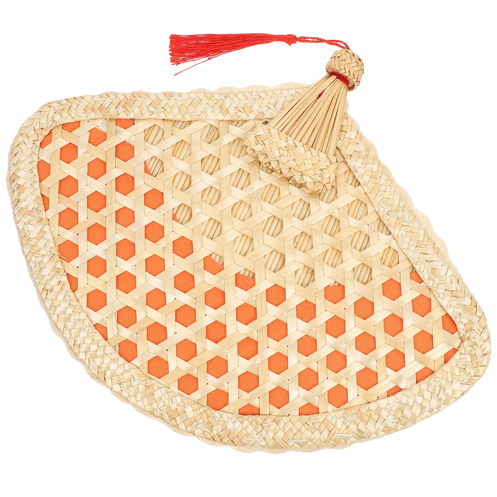 

Foldable Wheat Straw Hand Summer Rustic Woven Fan Chinese Style Handheld Fan For Wedding Beach Home Party Decor