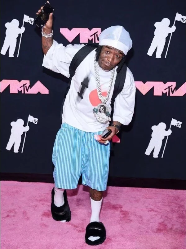 

American Street Blue Stripe Nylon orts Men Summer Loose Casual Five-Point Pants Loose Sports Trousers Straight Leg Workwear