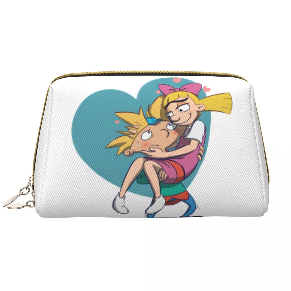 Hey Arnold Anime Comedy Helga Pataki Cosmetic Bag Women Kawaii Big Capacity Makeup Case Beauty Storage Toiletry Bags