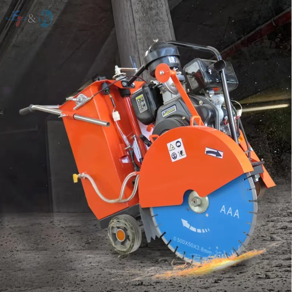 500mm Diesel/Petrol/Electric Asphalt Concrete Floor Cutting Machine Saw Hand Push Road Cutting Machine Concrete Road Cutter