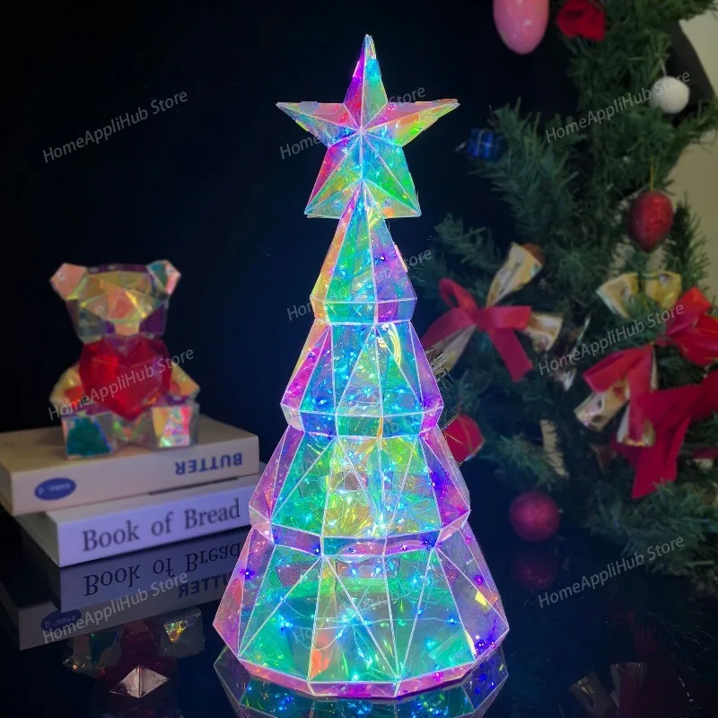 Christmas Decoration Symphony Christmas Tree Creative Luminous Ornament Colorful Night Light Holiday Birthday Decoration Gift