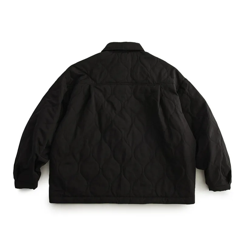 2024 High Street da uomo Harajuku Coppia Cappotto di moda giapponese Colletto multifunzionale Tasca in cotone leggero Abiti larghi