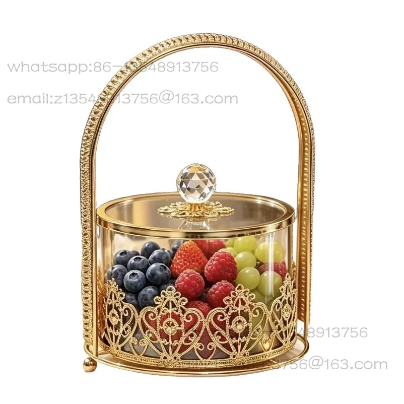 Candy can with lid European style living room bedroom coffee table household storage