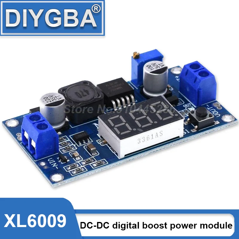 DC-DC Digital Boost Step Up Power Supply Module XL6009 Adjustable 4.5-32V To 5-52V Step-up Voltage Regulator With LED Voltmeter