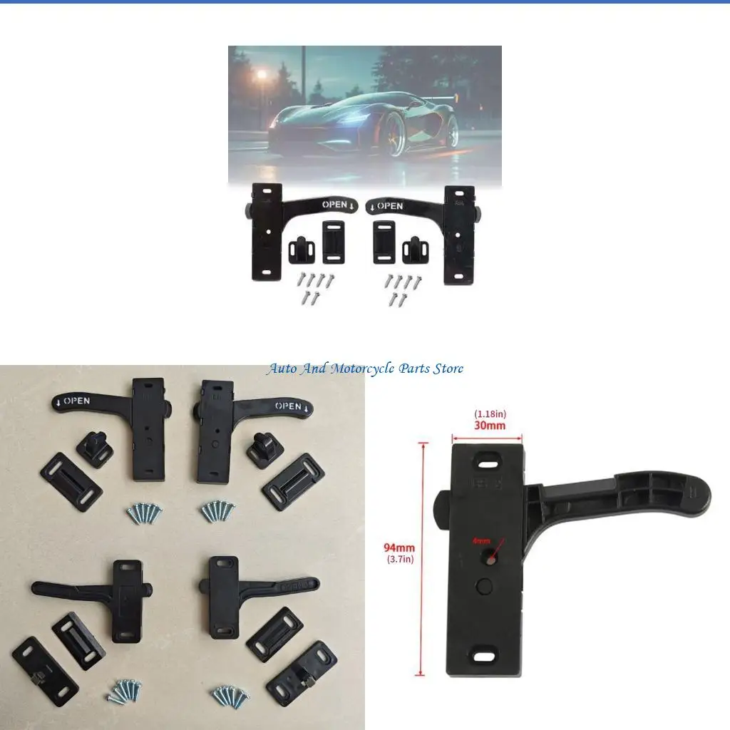 

P9FD RVs Screen Door Handle Latches ABS Construction Easy Installation Universal Antislip Grip For Campers Accessories