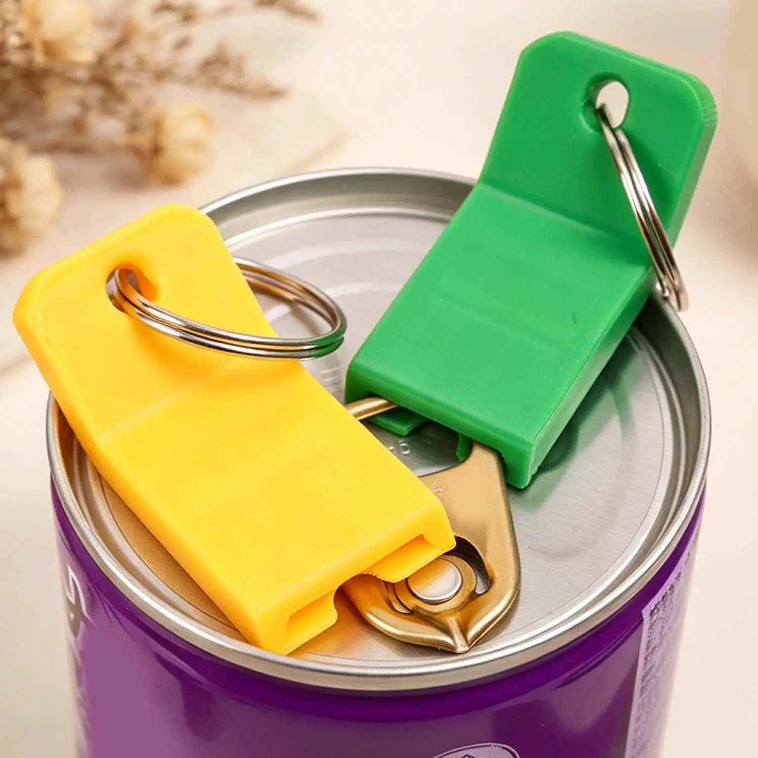 Bottles Opener Keychains Dustproof Portable Pull Tab Easy Open Bottles Keyrings Backpack Pendant Reusable Women Men Outdoor Tool