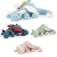 Large Size Plush Sky Flying Dragon Toy Rainbow Lazy Snow Dragon Doll Gift Fun Soft Stuffed Animal Pillow Toy For Kids Adults