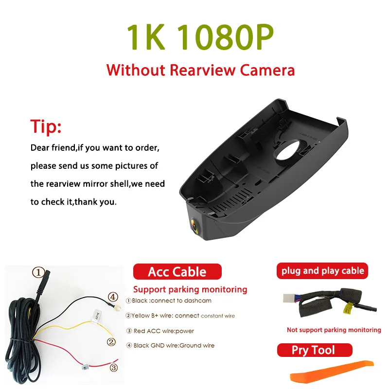 1K 2K 4K Plug-and-play auto DVR dashcam video recorder voor Toyota Corolla E210 2018 2019 2020 2021 2022 2023 2024 2025