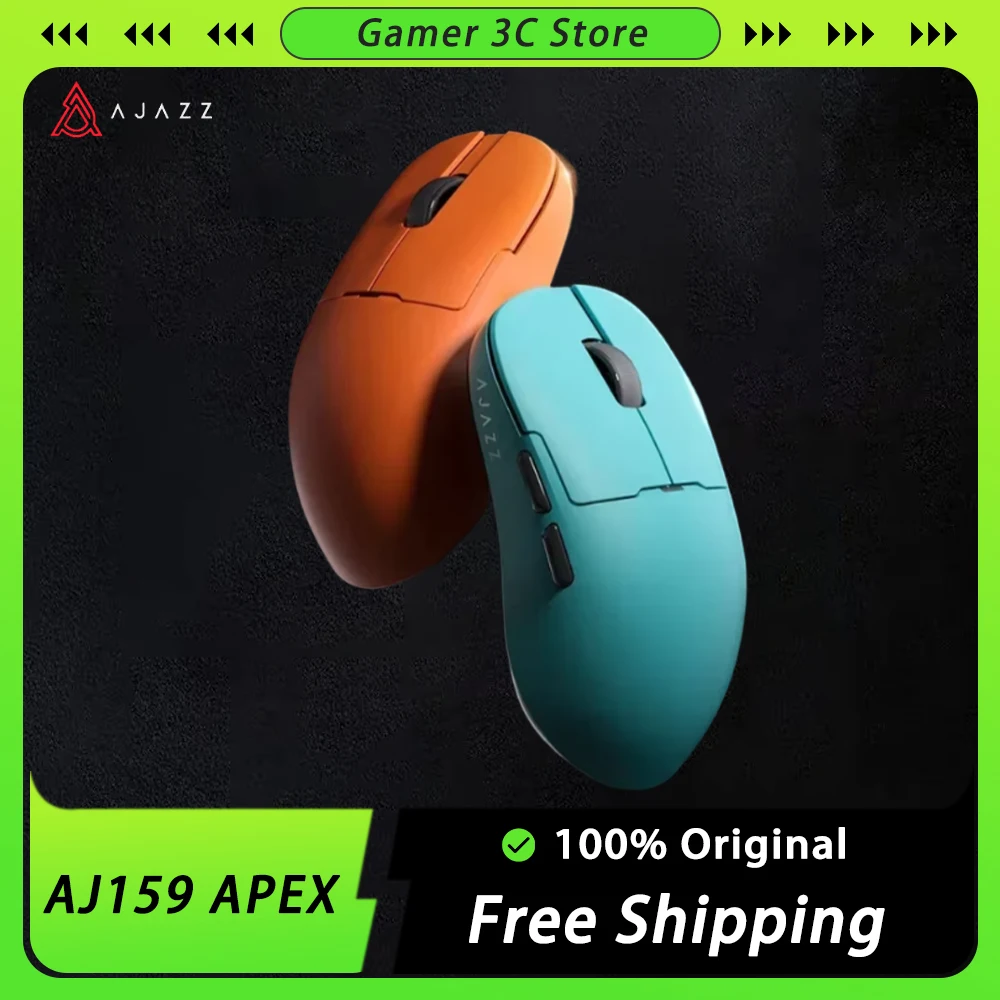 AJAZZ AJ159 APEX Mouse Tri Mode Wireless 8K PAW3950 Sensor Low Latency Gaming Mouse Charge Base Customize Lightweight Pc Gamer