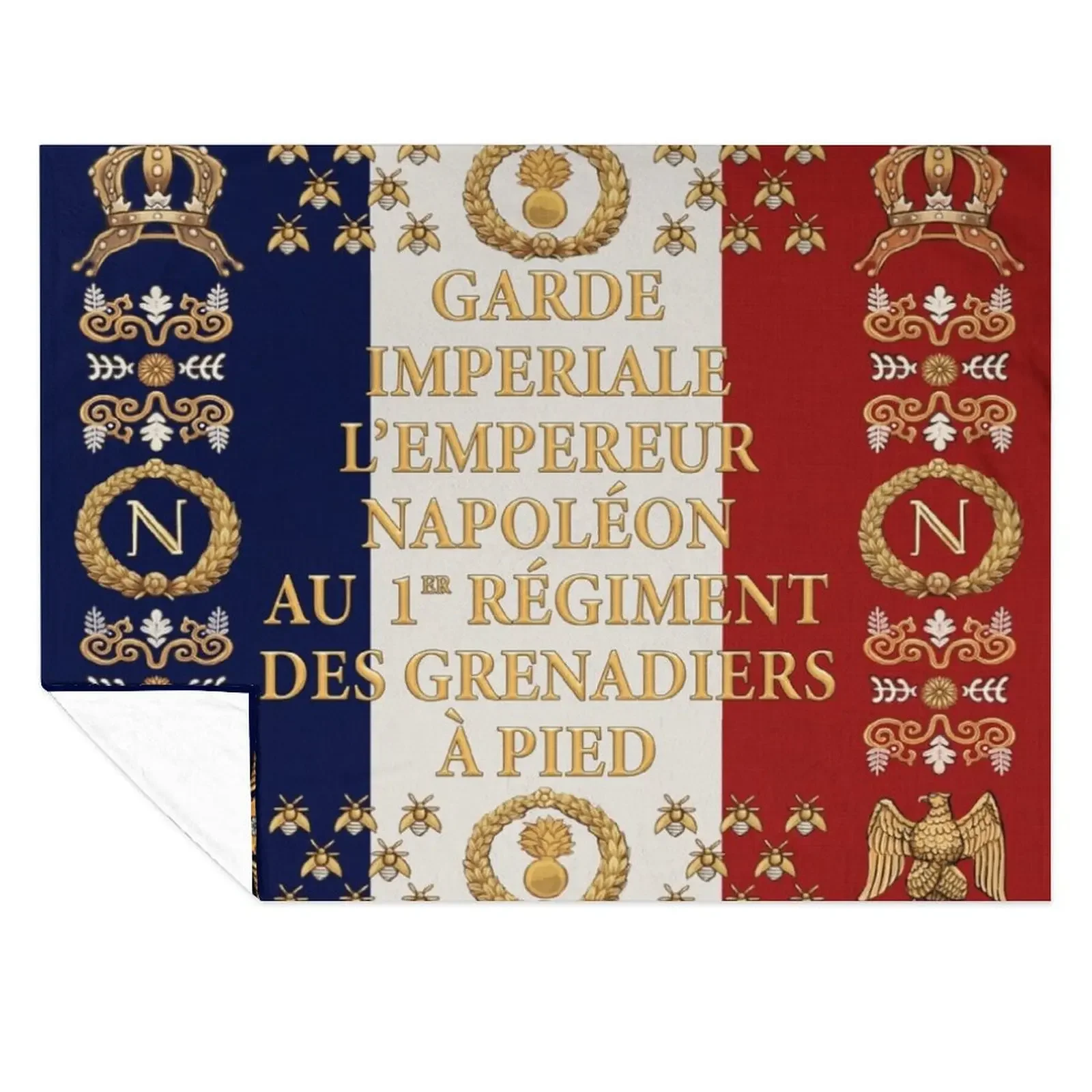

Napoleonic French 1er Garde Imperiale flag Throw Blanket bed plaid Sofa Quilt Retros manga Blankets