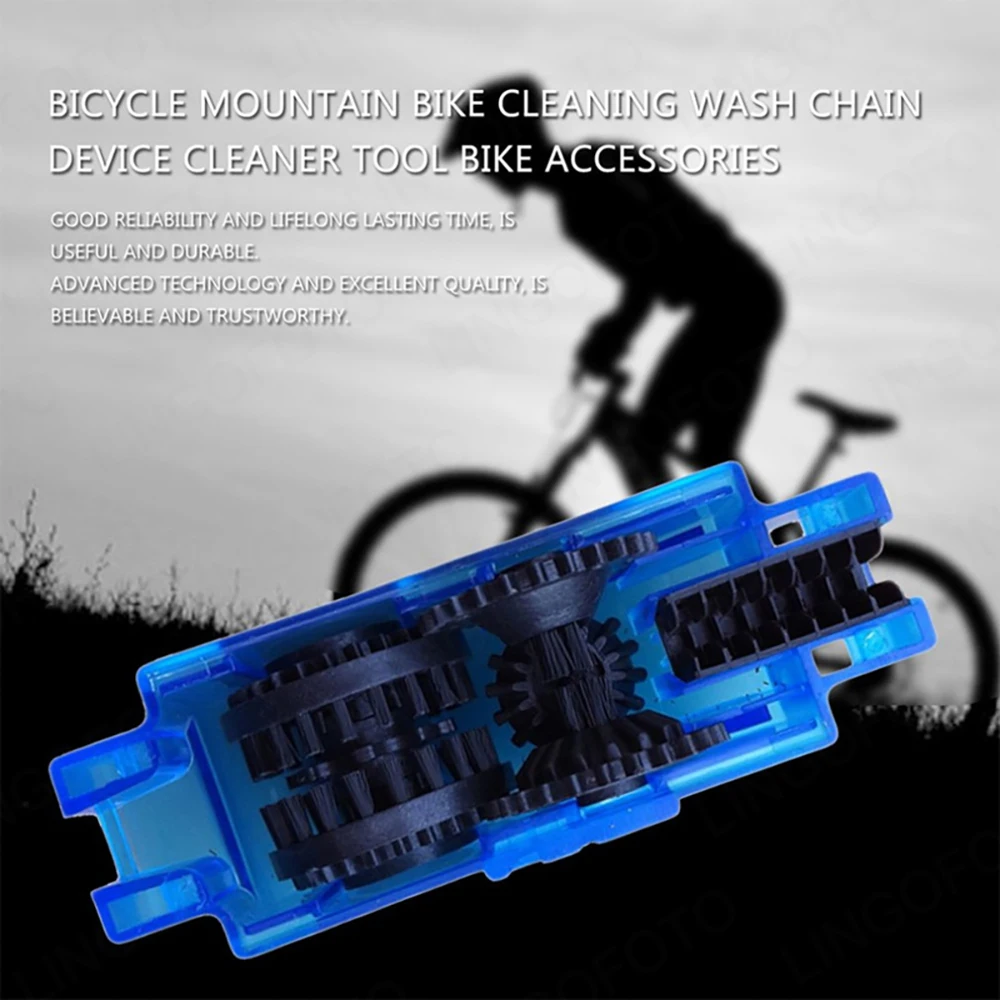 1pcs/1 Set Bicycle Chain Clean Brush Cleaner Bicycle Chains Gear Grunge Brush Cleaner Bike Wash Tool Set Bicycle Repair Tools