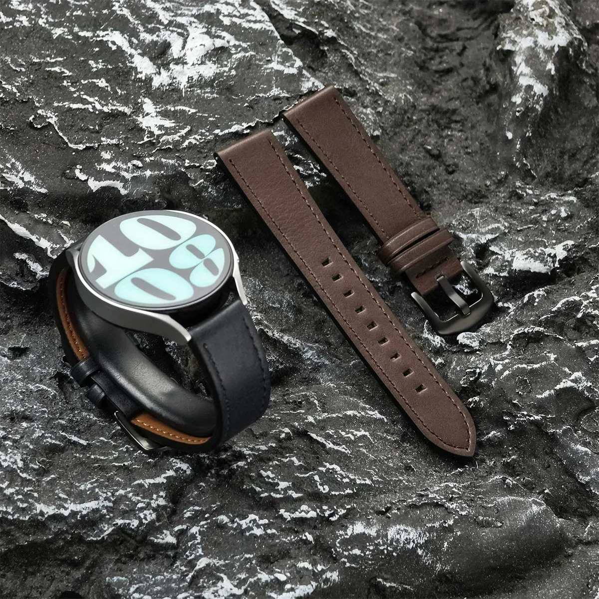 22mm 20mm Leather Strap For XiaoMi Redmi watch 3/5 active/ 3/5 lite Soft Band For Samsung Galaxy Watch 7/6/5 40mm 44mm Wristband image 3