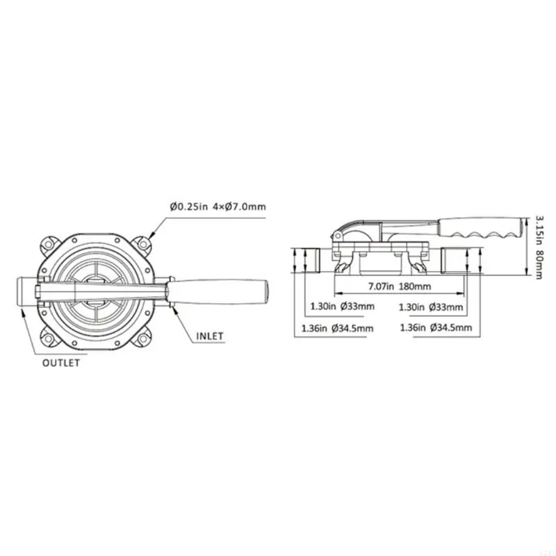 Pompa scarico della pompa a mano Micro manuale L74C Pompa portatile Pompa acqua autoprometro strumenti manuali marini